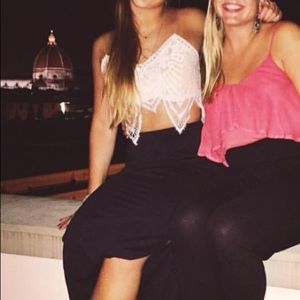 White lace crop or bralette